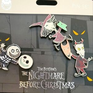 Disney NIGHTMARE BEFORE CHRISTMAS 3Pc Trading Pin Set Lock Shock Barrel